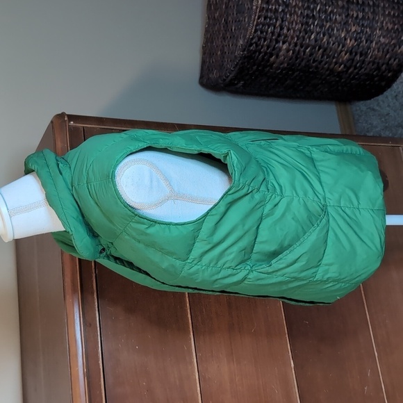 LAND’S END Down Filled Quilted Vest BRIGHT Green WMS Size M - Picture 3 of 14